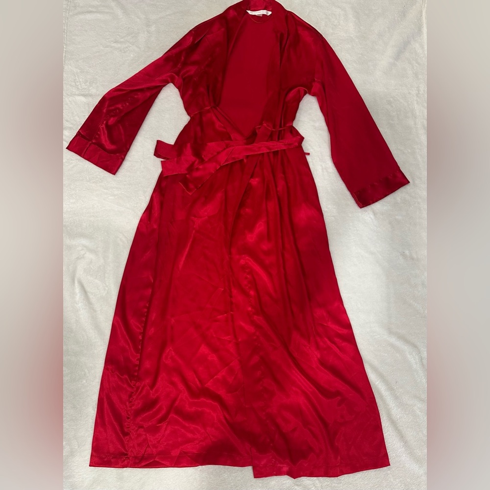 2003 Victorias Secret red robe and slip dress